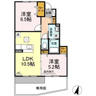 COZY COURT C棟【1階】の間取り