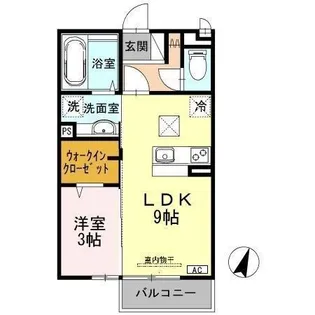 サンドルフ高須【1階】の間取り
