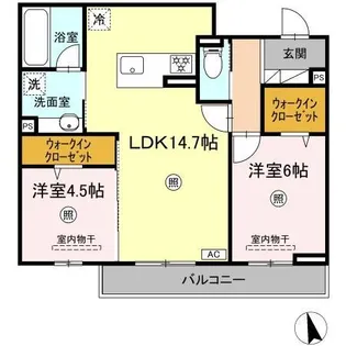 サンコートHIKARI【2階】の間取り