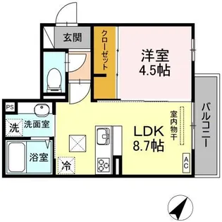 ベローナ【1階】の間取り