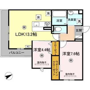 PREMIER矢賀【1階】の間取り