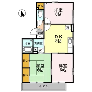 セゾン高取北弐番館【201号室】の間取り