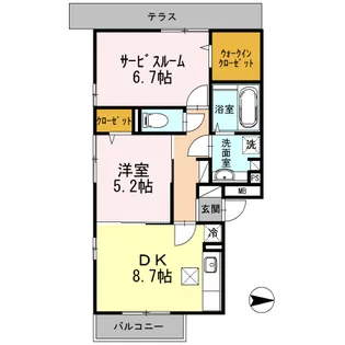 ブランハイム【1階】の間取り