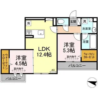 アミティエS【2階】の間取り