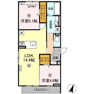 フェリーチェ西原【3階】の間取り