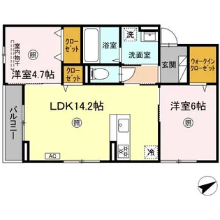 ボヌール祇園【2階】の間取り