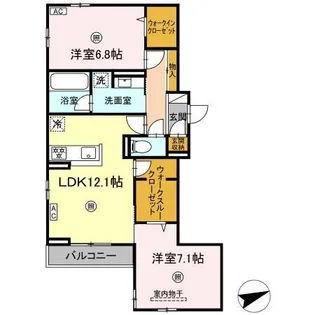 ヴィラルーチェ祇園【2階】の間取り