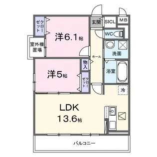 コレッソ・M【1階】の間取り