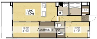 FLAX十日市【9階】の間取り