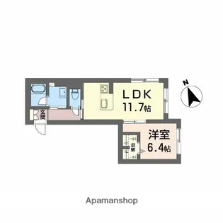 メゾンドノアール【1階】の間取り