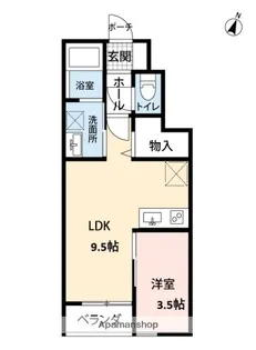 エスリーA棟【1階】の間取り