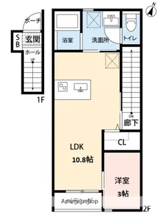 エスリーA棟【2階】の間取り