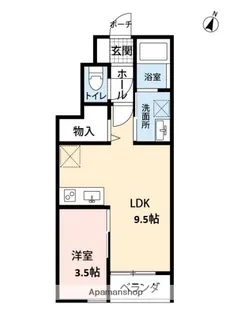 エスリーB棟【1階】の間取り