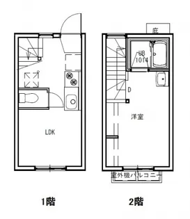 丹那コーポラスⅡ【102号室号室】の間取り