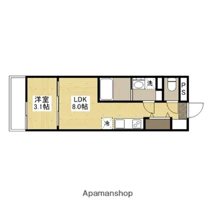S−MOVE庚午北【3階】の間取り