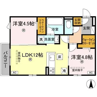 CAMPANELLA山本【1階】の間取り