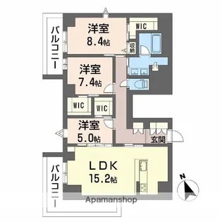 ラヴェール横川【9階】の間取り