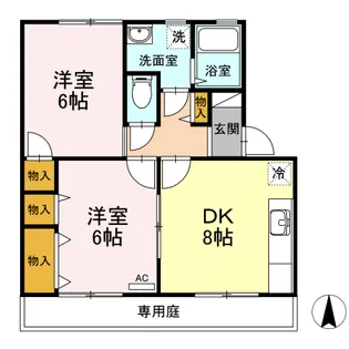 セジュール長居 C棟【1階】の間取り