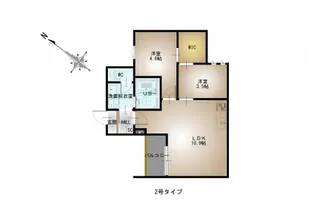 REGALEST PEACH牛田南(モデルルーム)【102号室号室】の間取り