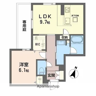 BALLOONFLOWER NORTH【1階】の間取り