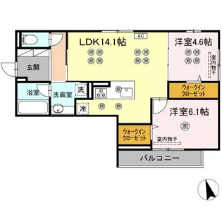 グランシャリオ【2階】の間取り