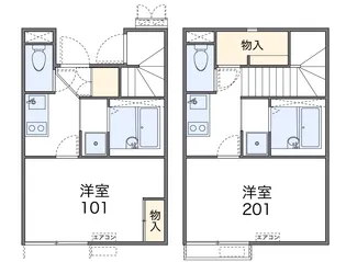 レオネクストグランドゥール大州【204号室】の間取り