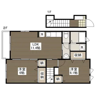 セイバリー 千代田B【2階】の間取り
