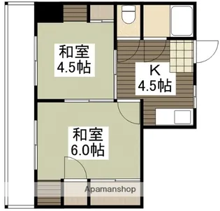 頓田ビル【4階】の間取り