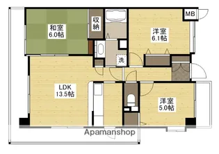 ハウスバーンフリート舟入南【3階】の間取り