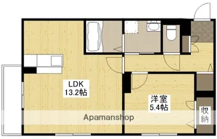 リバージュ中広【1階】の間取り