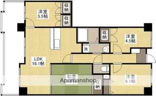 山根町パークホームズ【5階】の間取り