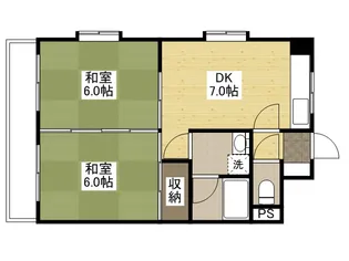 ジョイパレス南観音【6階】の間取り