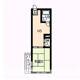 コーポ安留【2階】の間取り