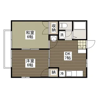 アーバンブルー中西【2階】の間取り