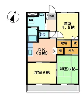 ロイヤルタムラさくら館【1階】の間取り