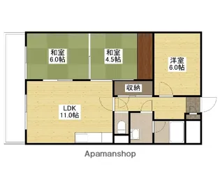ラポール原田【4階】の間取り