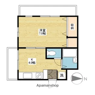 プーテゥジュール2番街【1階】の間取り