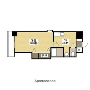 1DKの間取り画像