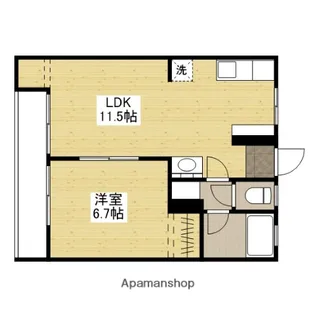 細田山ビル【2階】の間取り