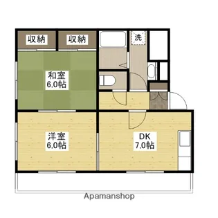 ヴィラ楽々園【2階】の間取り