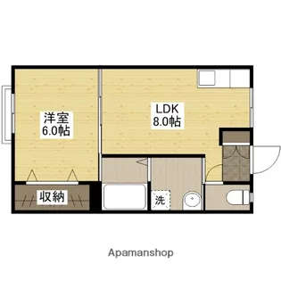 光ハイツ【4階】の間取り