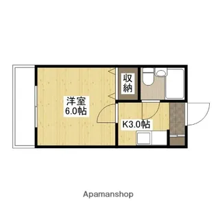 グリーンハイツ観音【1階】の間取り
