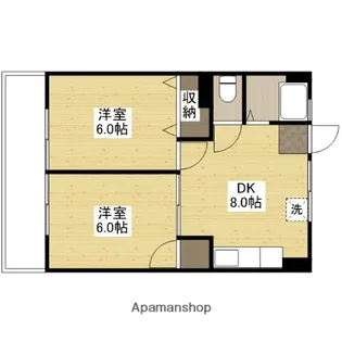 江島マンション【3階】の間取り