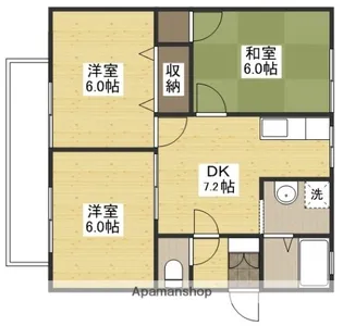 ビューテラス渡辺【1階】の間取り