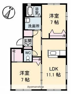 フェリーチェS【3階】の間取り