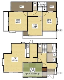 広島県広島市安佐南区西原1丁目【一戸建】の間取り