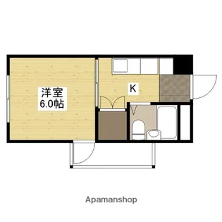 PETIT PAS観音【5階】の間取り