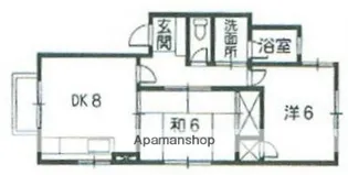 サンライズ洋光【2階】の間取り