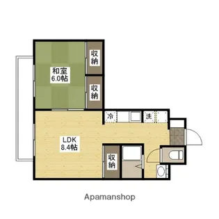 アーバンハート大手町【8階】の間取り