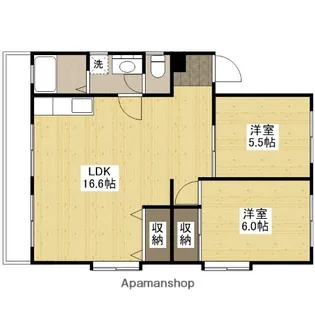 カルチェ堀田 Ⅱ【3階】の間取り
